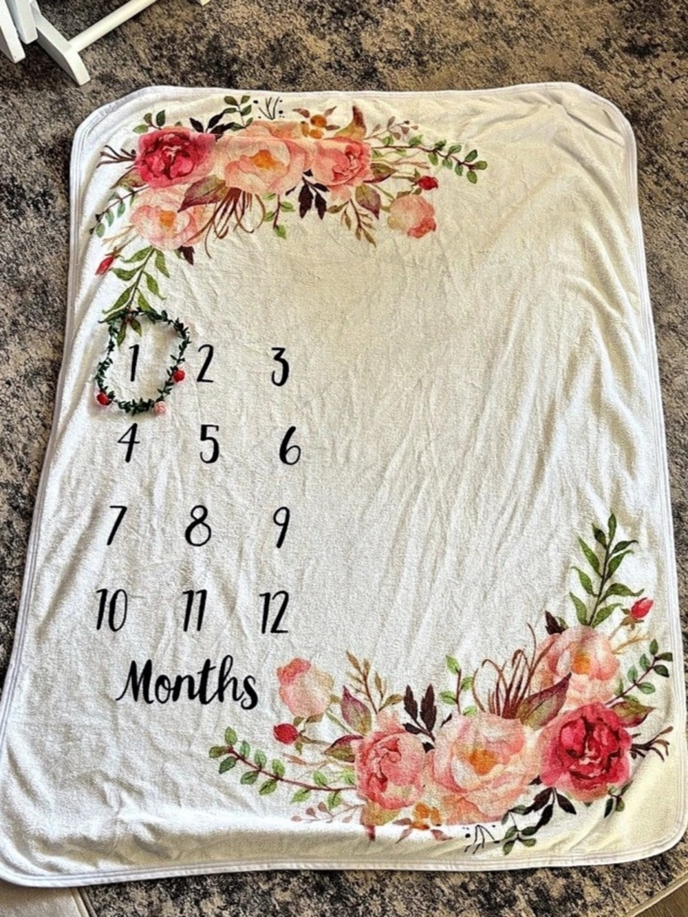 Baby Milestone Monthly Photo Blanket (1-12 months)